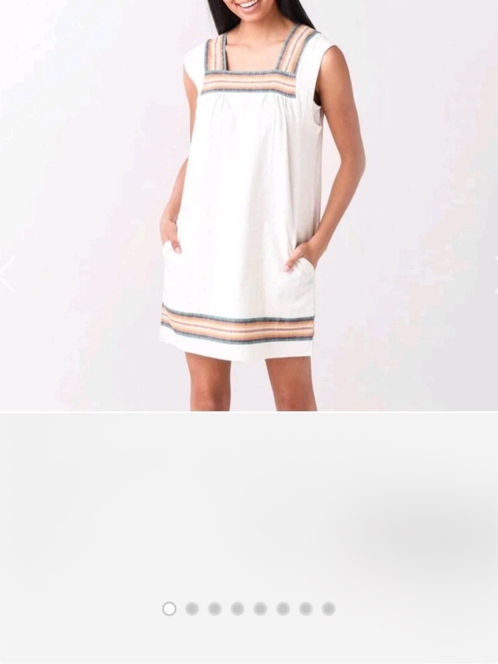 Faherty Womens Hailee White Organic Cotton Mini Dress Size XL